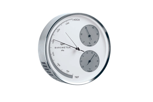 Barigo Weather Station, Stainless Steel, 160 mm - No. 351 °C/hPa (German Version)