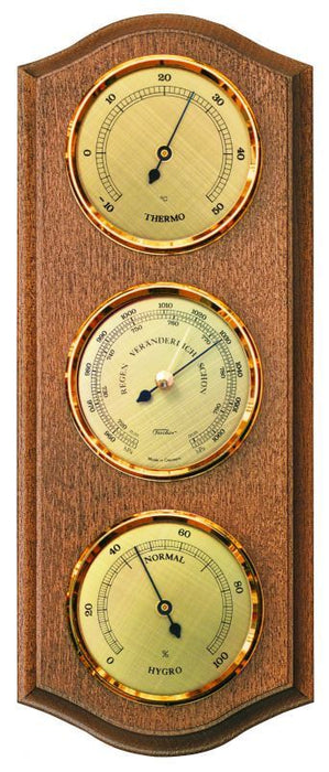 Weather Station with Thermometer, Barometer & Hygrometer 395 x 155 mm -  9178-US °C+°F - Made in Germany
