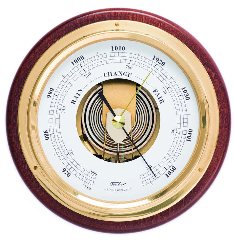 Fischer Barometer Brass-Mahogany 170 mm / 6.7" - 1434B-22