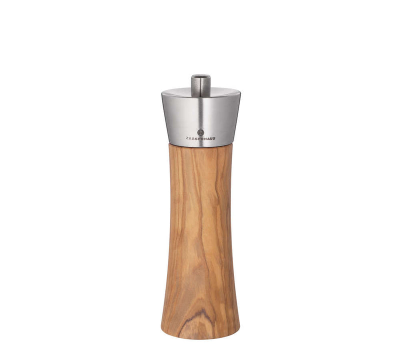 Zassenhaus Pepper / Salt Mill AUGSBURG, Olive Wood / Stainless Steel