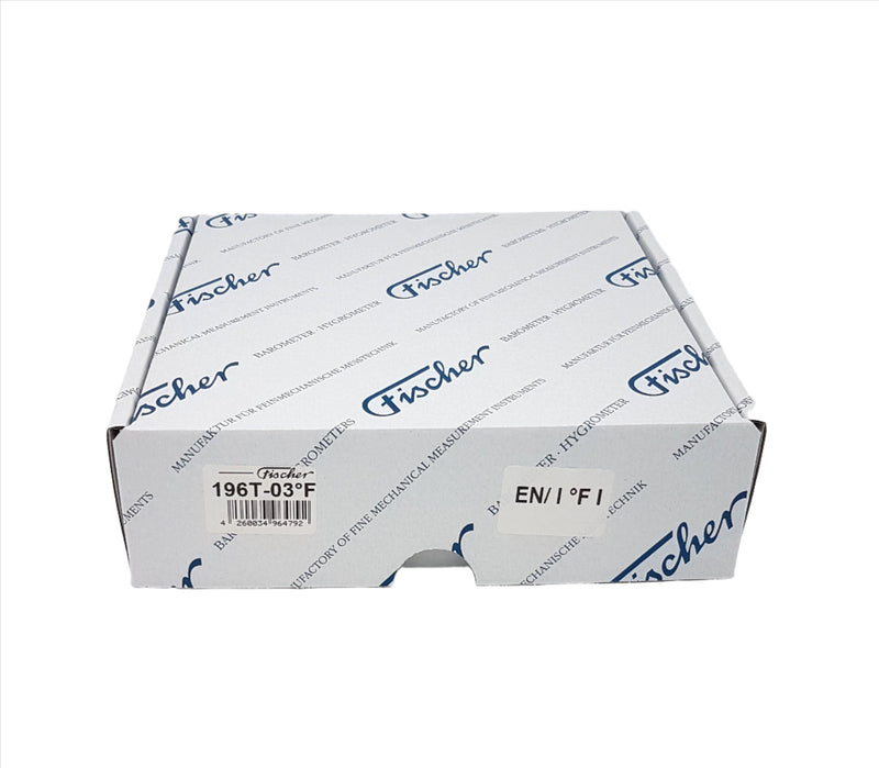 Fischer Sauna Thermometer, Pinewood, 155 mm / 6.1", 196T-03F (US Version, Fahrenheit)