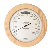 Fischer Sauna Thermometer, Pinewood, 155 mm / 6.1", 196T-03F (US Version, Fahrenheit)