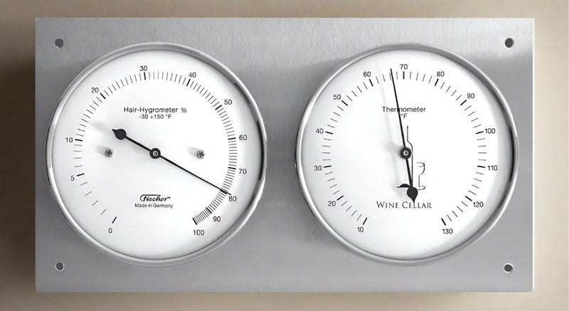 Fischer Wine Cellar Hygrometer & Thermometer 240 mm / 9.4" - 140.01F (English, °F)