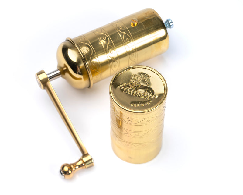 Zassenhaus Mocha Coffee Grinder / Mill HAVANNA, Polished Brass - #041002