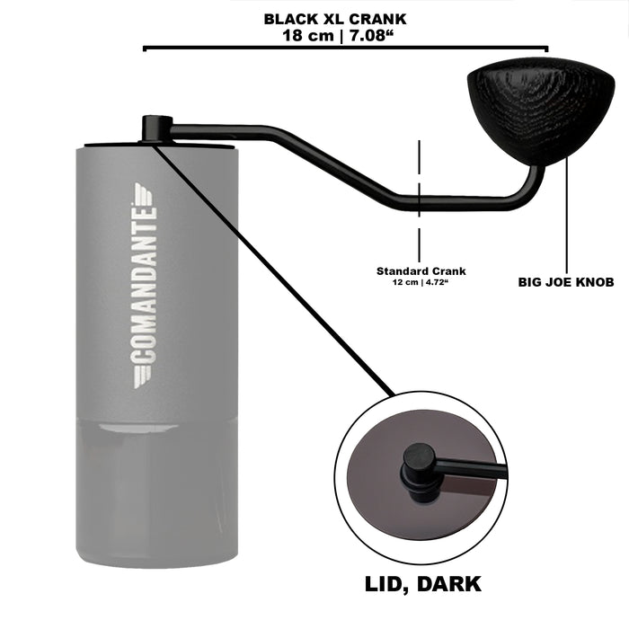 Comandante XL "Black Crank" and "BIG JOE" Knob