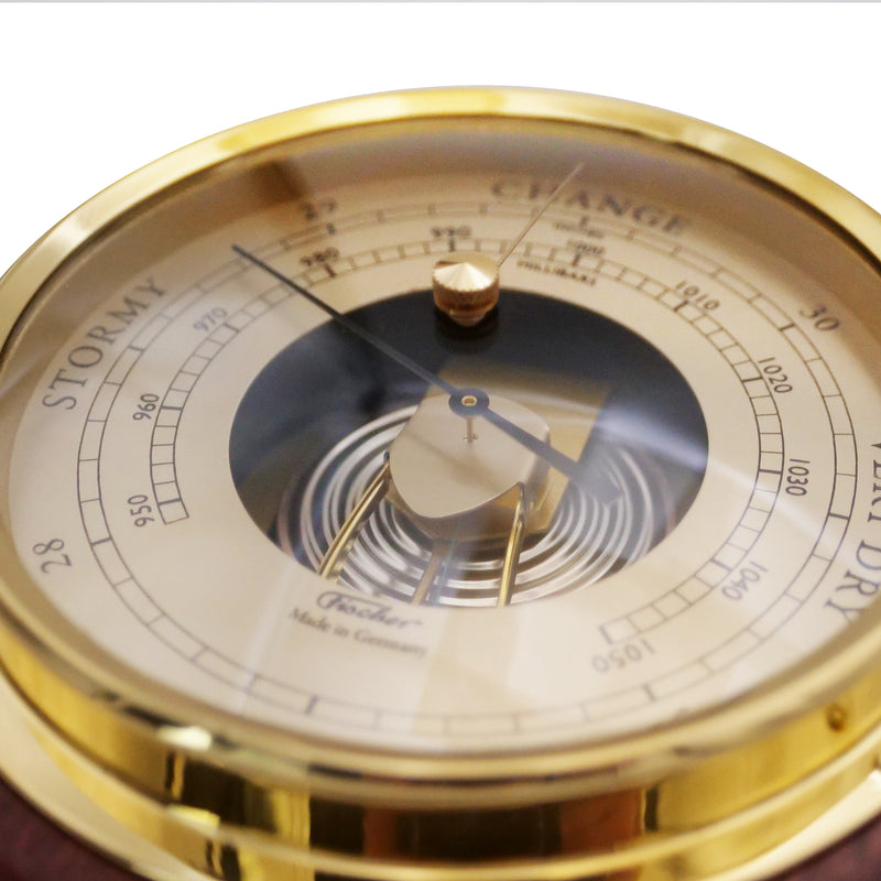 Fischer Barometer Brass-Mahogany 170 mm / 6.7" - 1434B-22 (US Version)