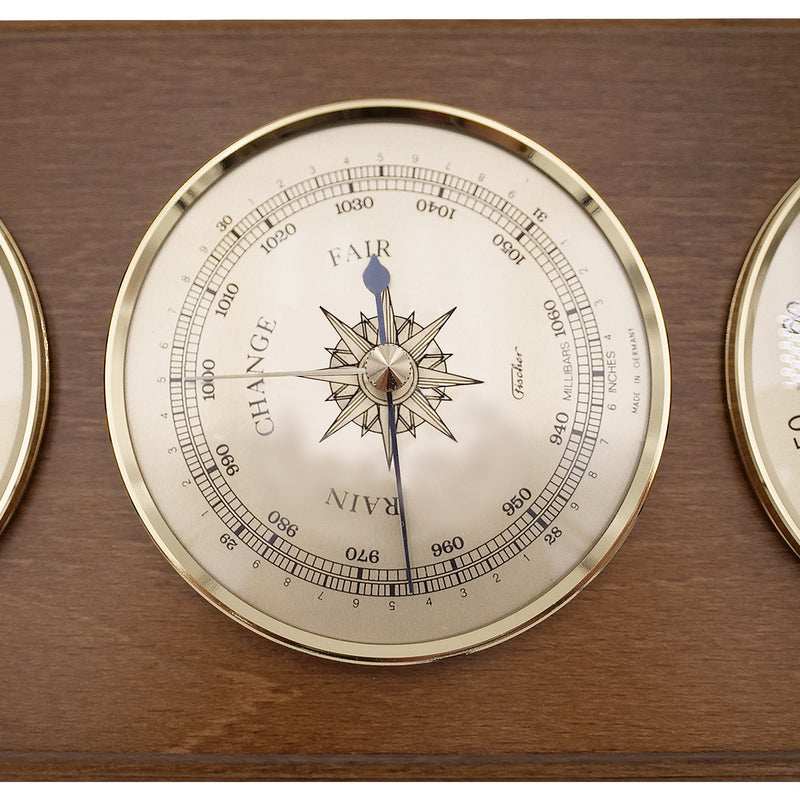 Fischer Weather Station with Thermometer, Barometer & Hygrometer 395 mm / 15.6" - No. 9178 US Version