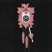 Cuckoo Clock Hand Carved with Leaves and Bird