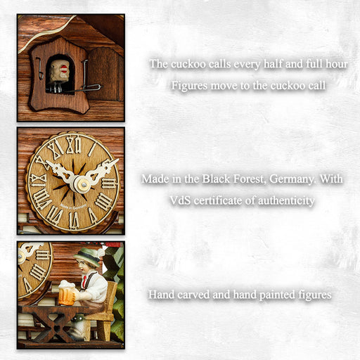 Hekas Cuckoo Clock Black Forest House - 1-Day Movement - 1696 EX