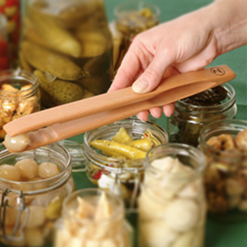 Zetzsche Kitchen Grill Tongs, Beech Wood, Gift Box