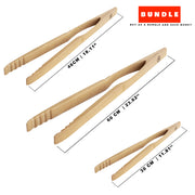 Zetzsche Kitchen Grill Tongs, Beech Wood, Gift Box