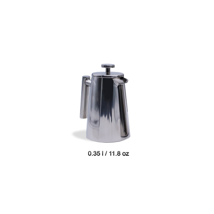 WEIS Polished Stainless Steel French Press Coffee Maker, Insulated