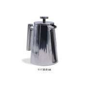 WEIS Polished Stainless Steel French Press Coffee Maker, Insulated