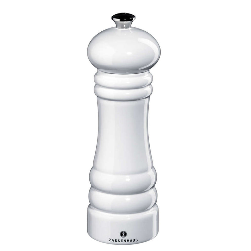 Zassenhaus Pepper / Salt Mill BERLIN, White Glossy